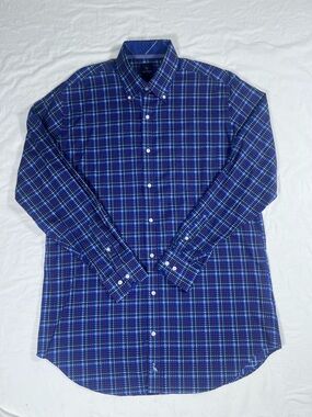 Tailorbyrd Collection Long Sleeve Blue Pink Multicolor Button Down Mens XLT